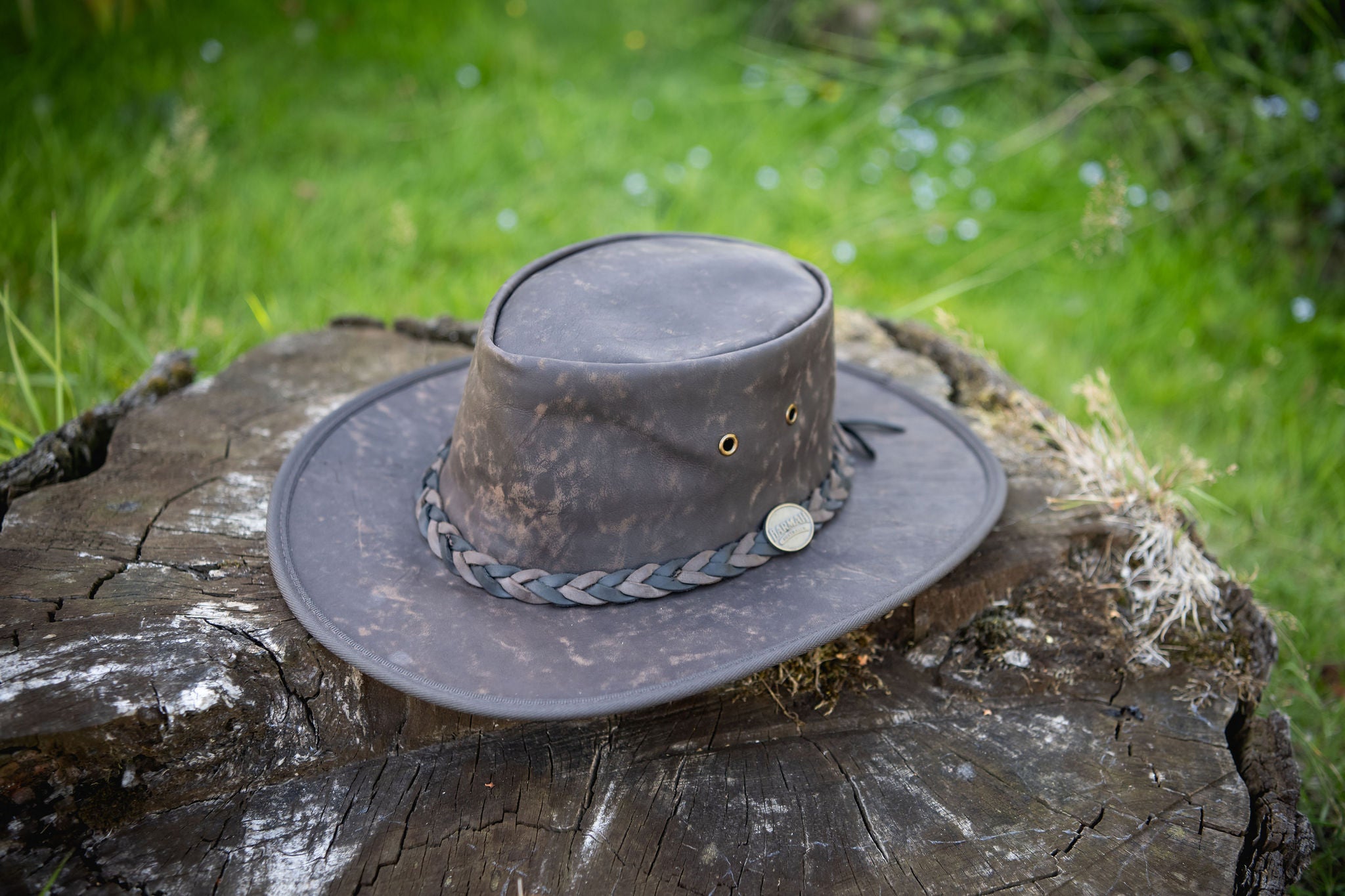 Leather bush hat online