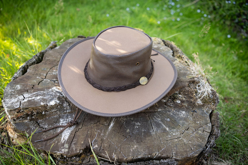 Barmah Hat  1057 Foldaway Cooler Brown Canvas – Bushgear